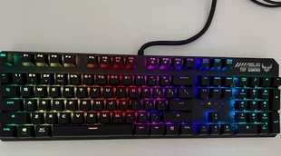 华硕TUF ROG飞行堡垒K3机械键盘青轴电竞游戏音乐律动机械键盘