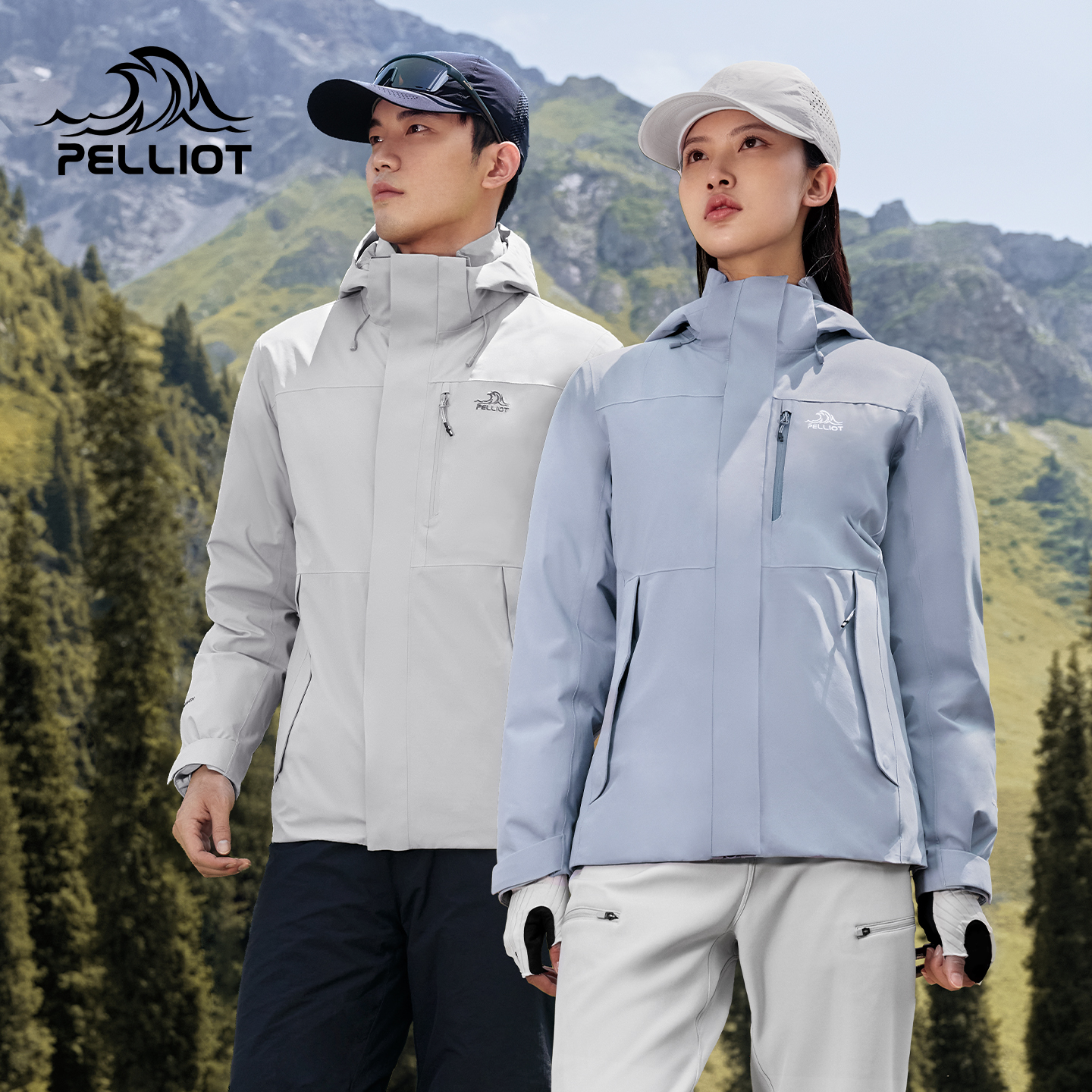 伯希和户外羽绒冲锋衣男防水登山