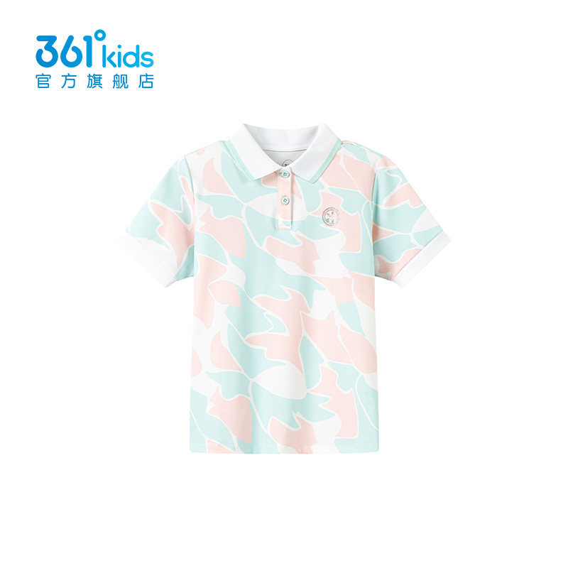 361度童装女童夏季儿童2026新款洋气polo衫女孩透气运动夏装