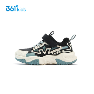 【商城同款】361童鞋男小童休闲鞋复古老爹鞋革面缓震防滑休闲鞋