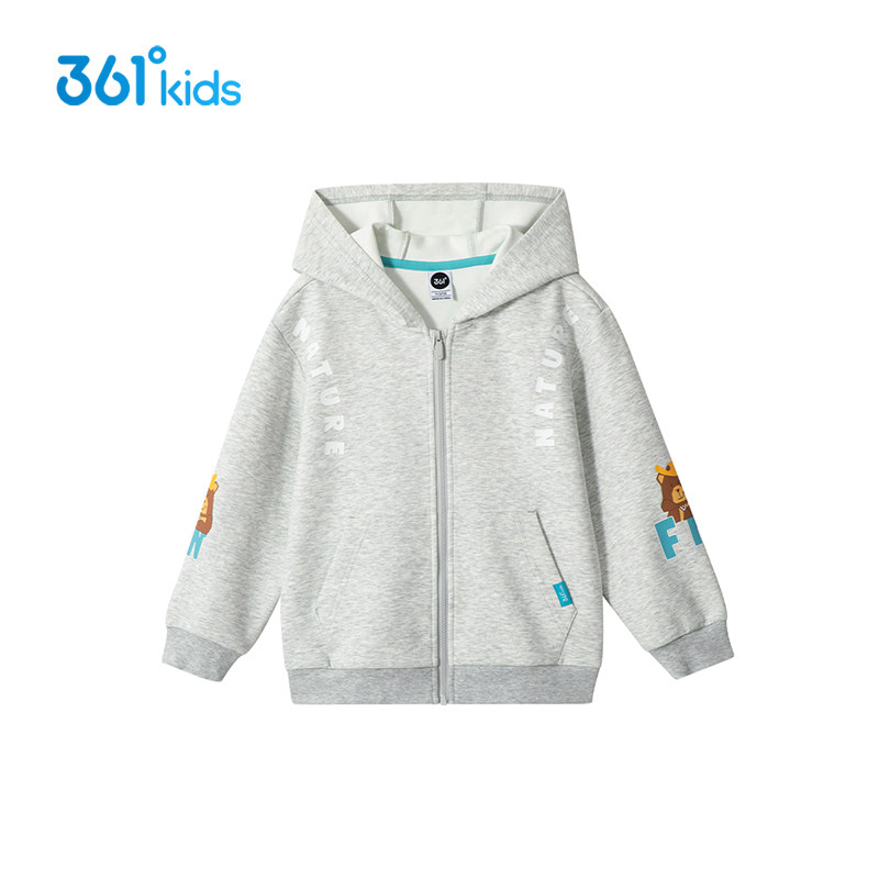 【商场同款】361童装男童连帽针织外套2026年秋新款小童运动外套