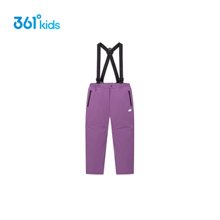 【商场同款】361童装女童背带裤2026年冬季新款中大童防风保暖裤