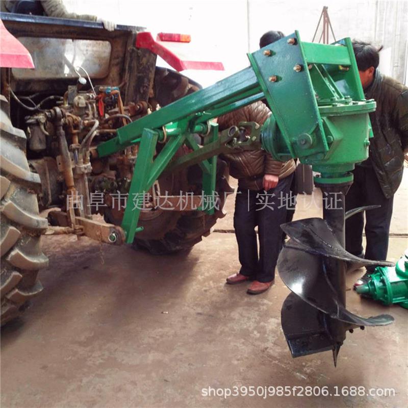 四轮带电线杆挖坑机 植树打孔挖坑机 定做1米深挖坑机钻眼机厂家