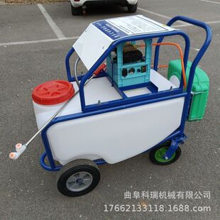 自动卷管打药机 75升手推式农药喷雾机 猪舍鸡鸭鹅舍喷雾消毒机