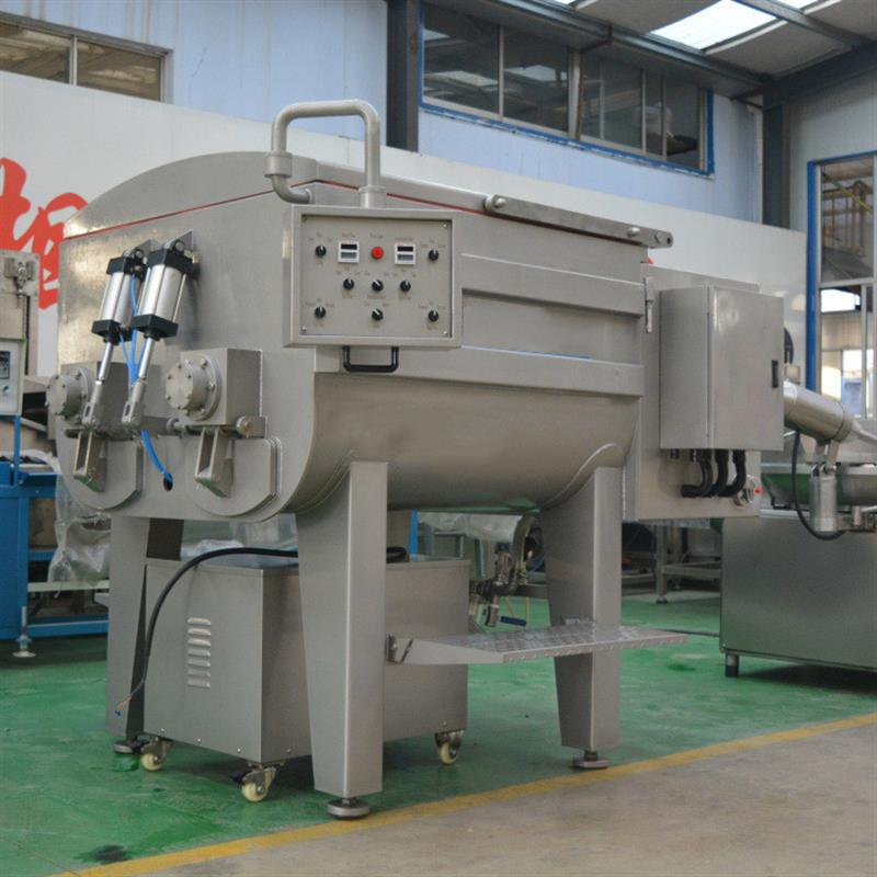 商用肉馅真空拌馅机 腊肠烤肠搅拌设备 双轴变频馅料拌馅机器