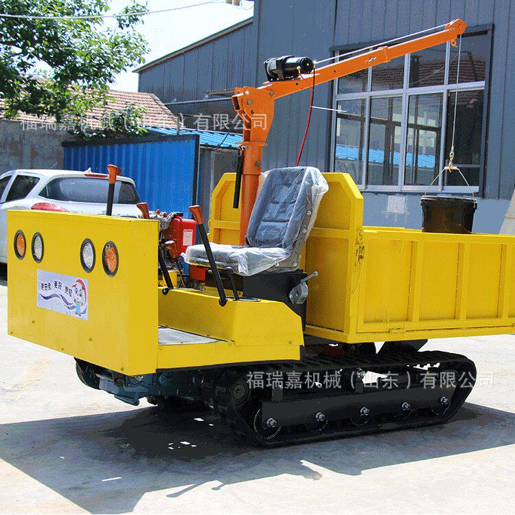 小型全地形履带运输车果园自卸搬运车小型农田爬山虎手扶式