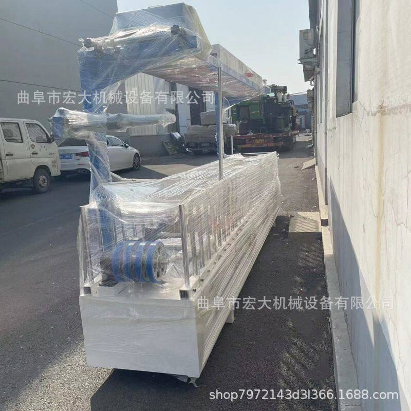 宏大拼框门冷热胶PVC膜包覆机 自动纠偏WPC木塑门套滚胶包覆机