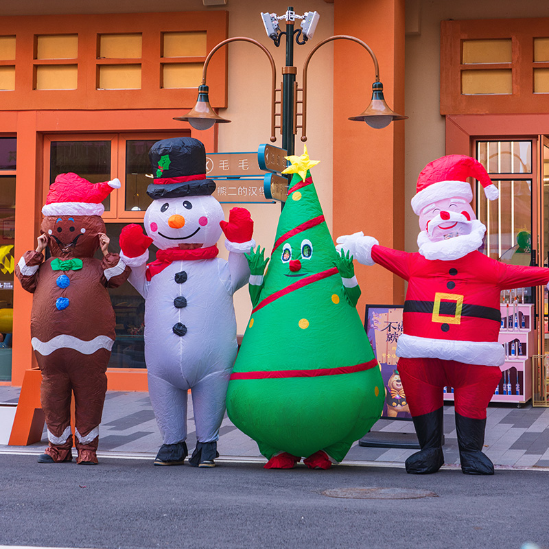 圣诞老人雪人卡通充气服装