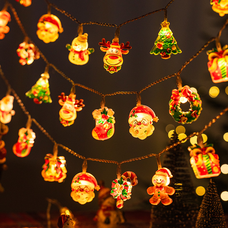 圣诞树老人雪人亚克力灯串