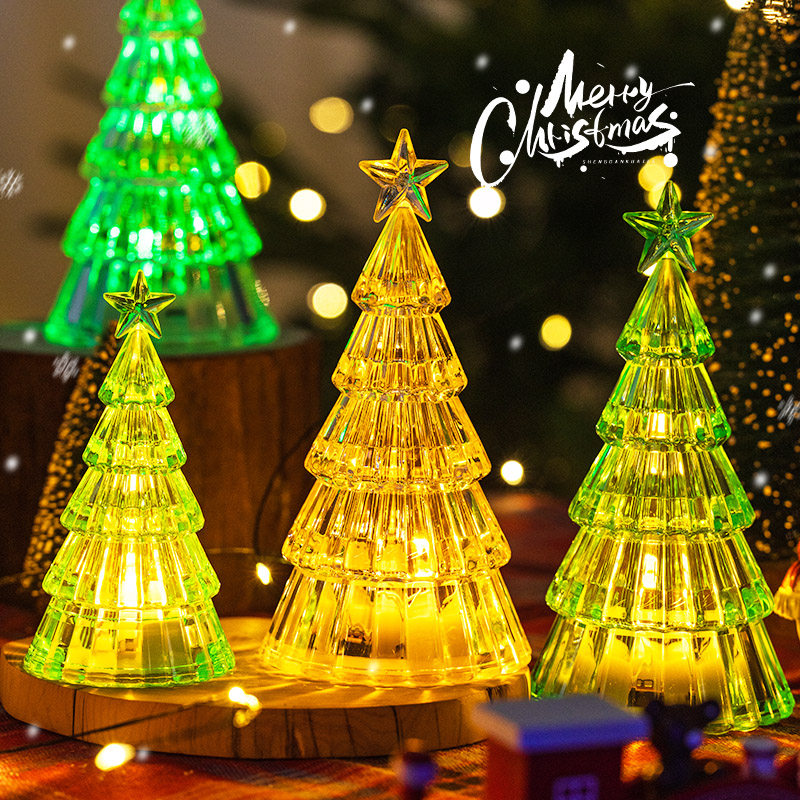 2025新款发光桌面迷你圣诞树