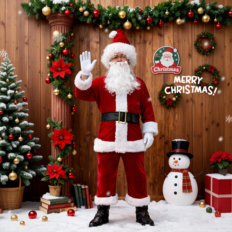 圣诞老人cos服装全套成人