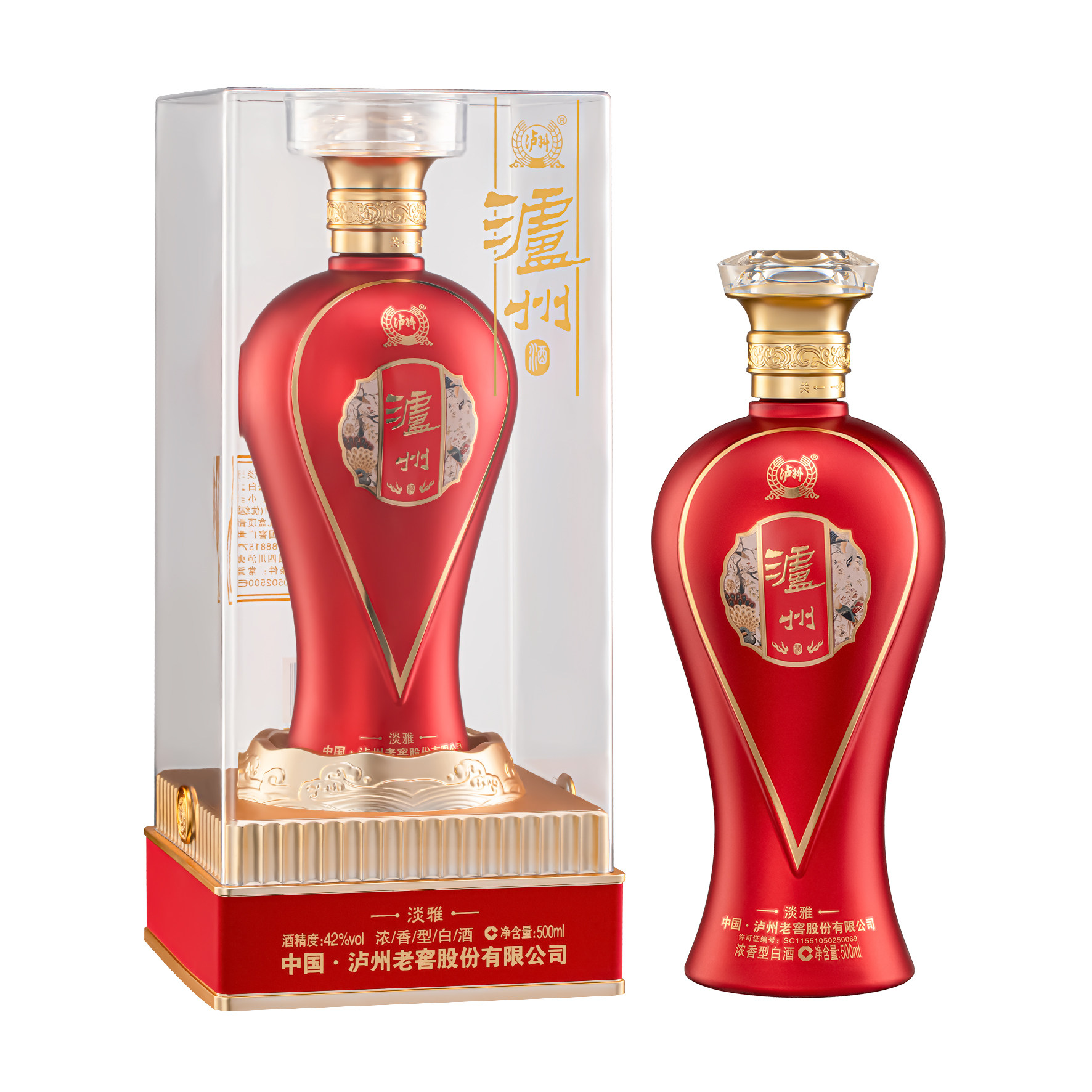 泸州就淡雅42度浓香型白酒纯粮食酒喜宴酒