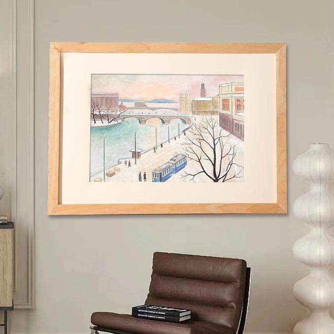 实木画框装裱木质相框挂墙拼图客厅装饰50*75大尺寸一千片多颜色