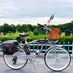 复古自行车上海英伦城市通勤24 26英寸沙滩成人变速山地男女通用