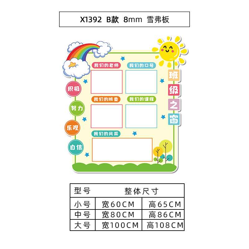 初中小学班级名片墙贴纸学校教室班务栏公告栏装饰校园走廊文化墙
