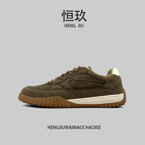 阿甘鞋小众真皮耐磨软的休闲德训
