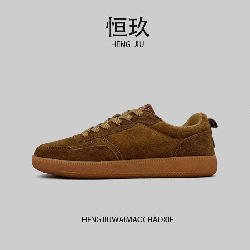 头层牛皮透气耐磨低帮板鞋