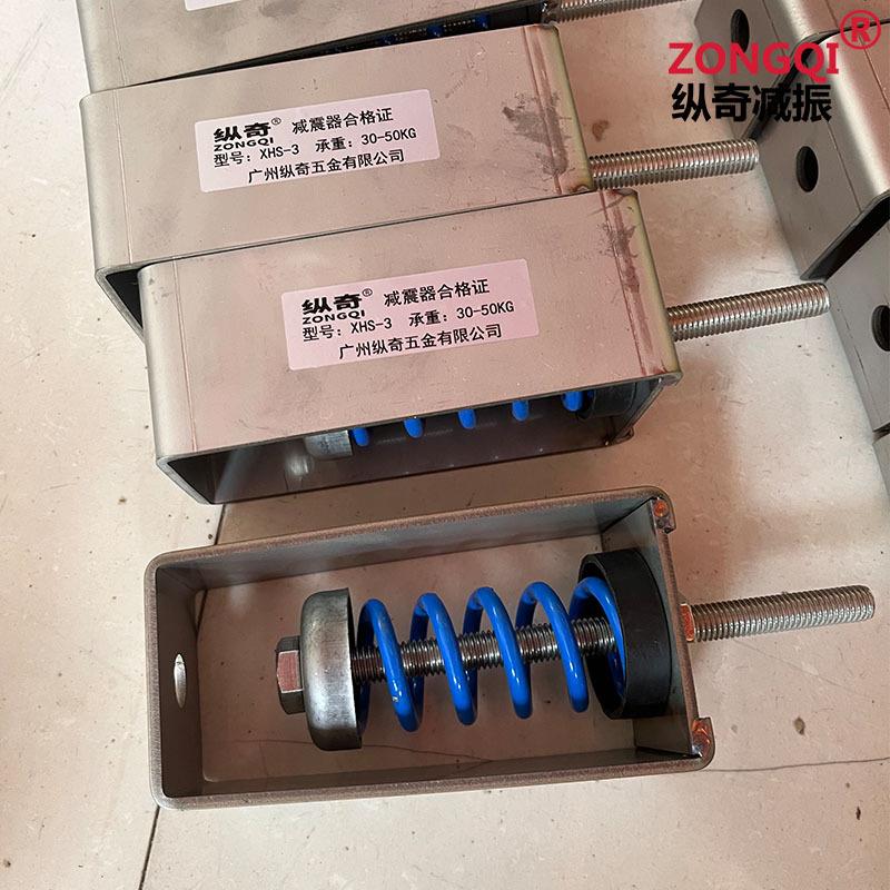 304不锈钢吊装阻尼弹簧减震器风机盘管管道空调冷水机减振丝杆钩