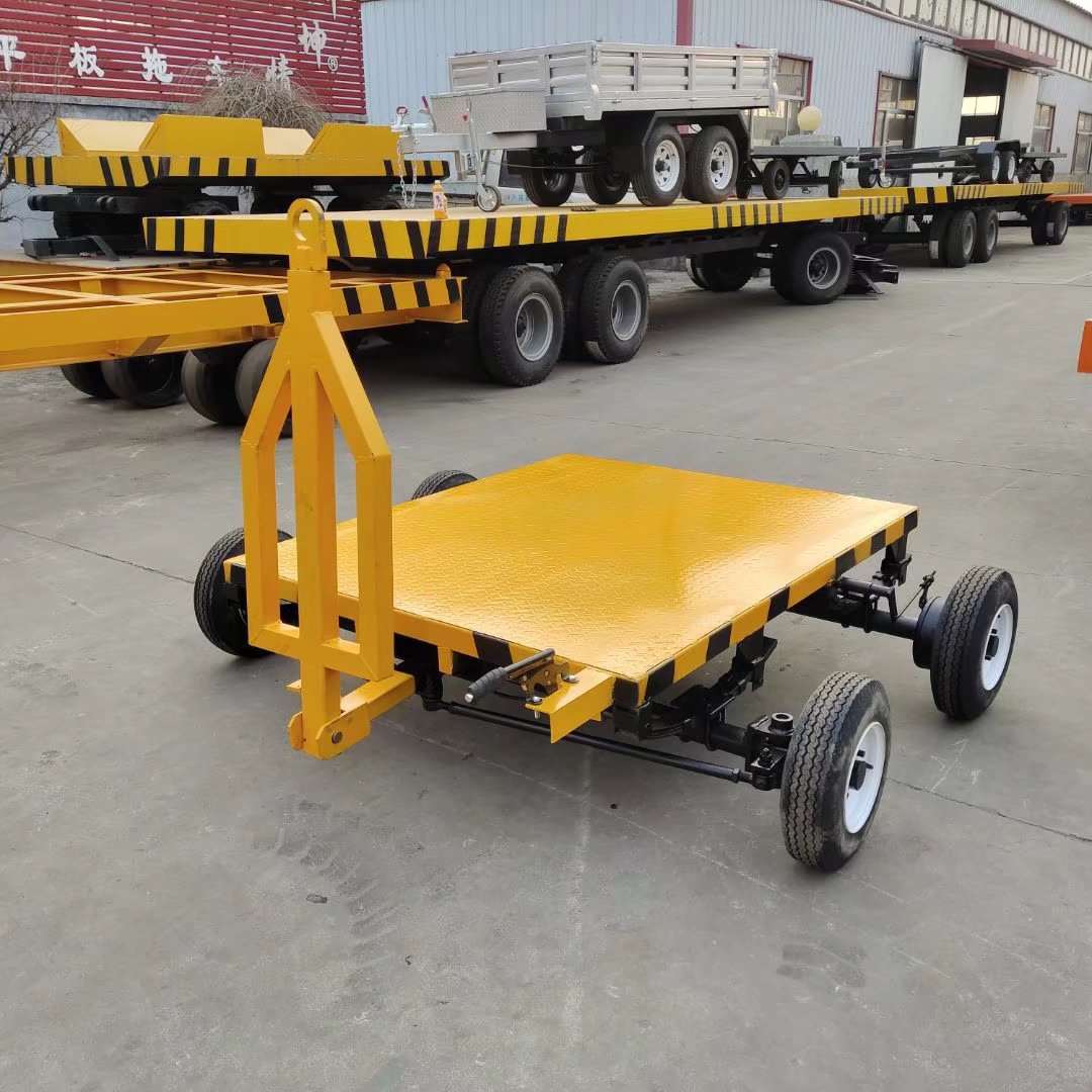 600kg拉杆转向平板车 小型物流运输拖车 厂家供应牵引型工具车