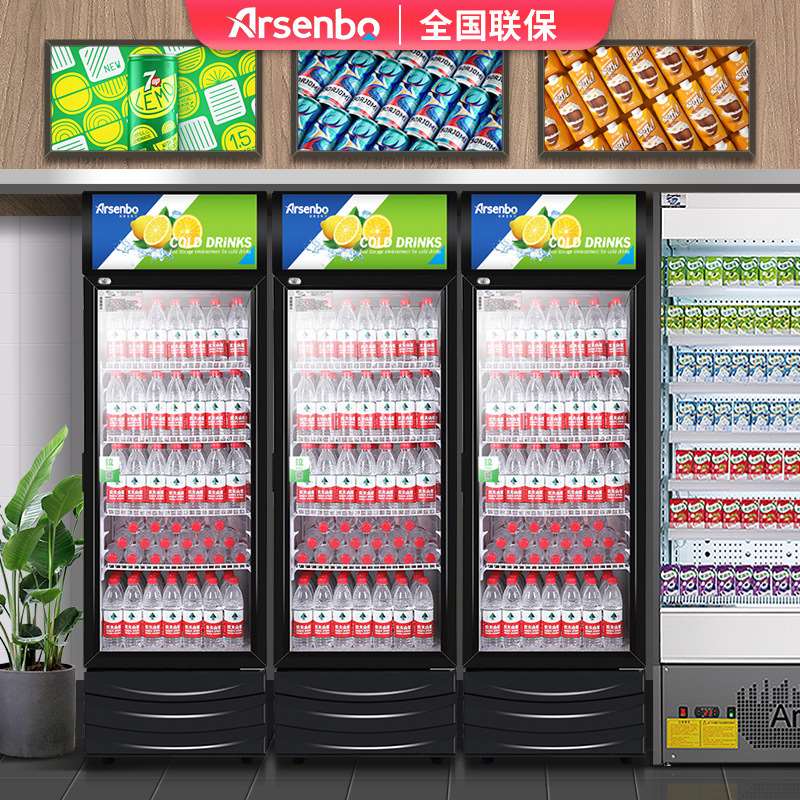雅绅宝厂家直供饮料柜商用单门冷柜便利店百威青岛雪花珠江啤酒柜