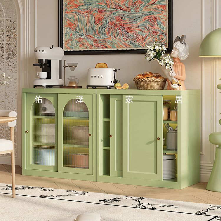 铁艺餐边柜推拉门法式厨