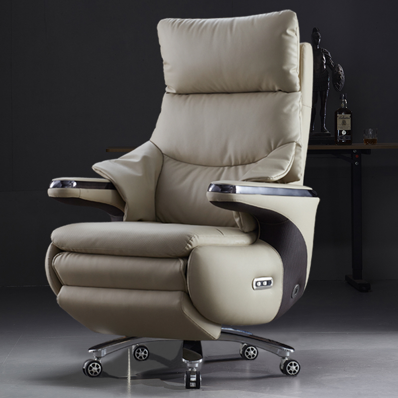 新款电动老板椅真皮可躺