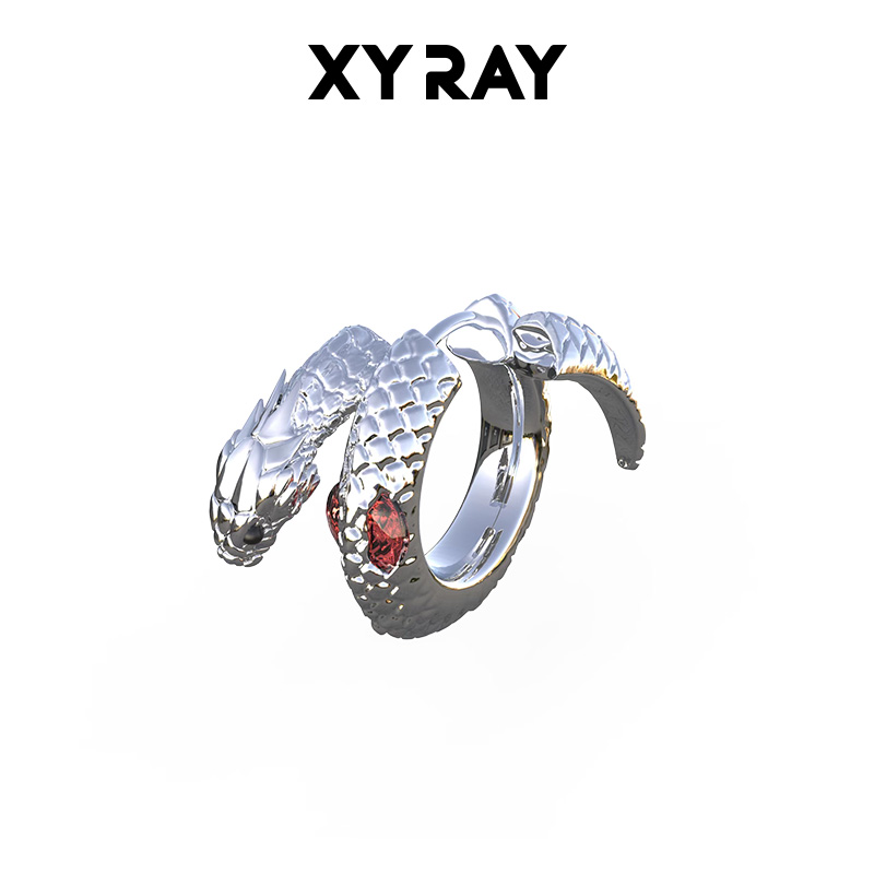 XYRAY吞金小蛇原创蛇年耳环