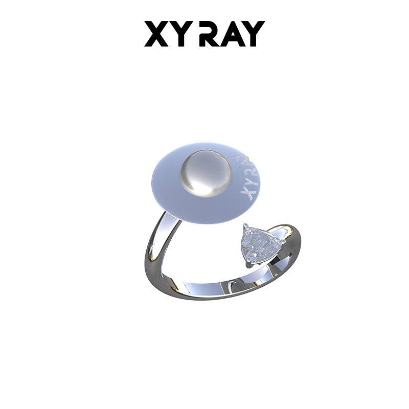 可调节小众开口戒比邻星锆石时尚