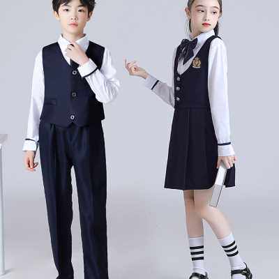 中小学生大合唱服装幼儿园校服儿童男女生朗诵演出服马甲套装班服