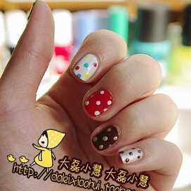 美甲工具 双头点花笔 点波画花笔点钻粘钻器圆点网红款全套5支装