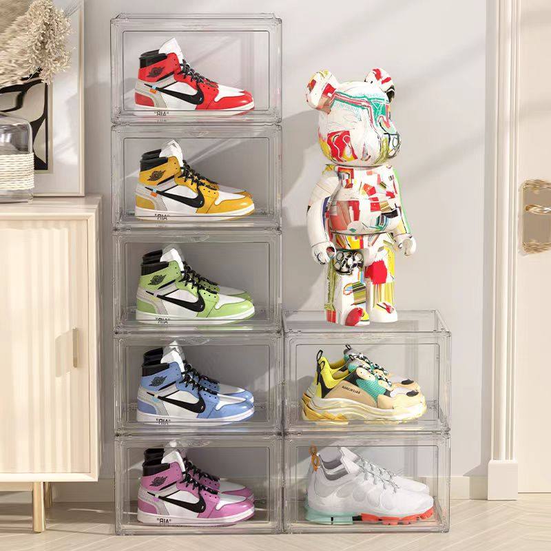 亚克力全透明鞋盒AJ球鞋收纳展示盒子磁吸抽屉式塑料折叠鞋柜鞋墙,收纳整理,其他收纳盒,淘宝优惠券,粉丝福利购,淘宝优惠卷