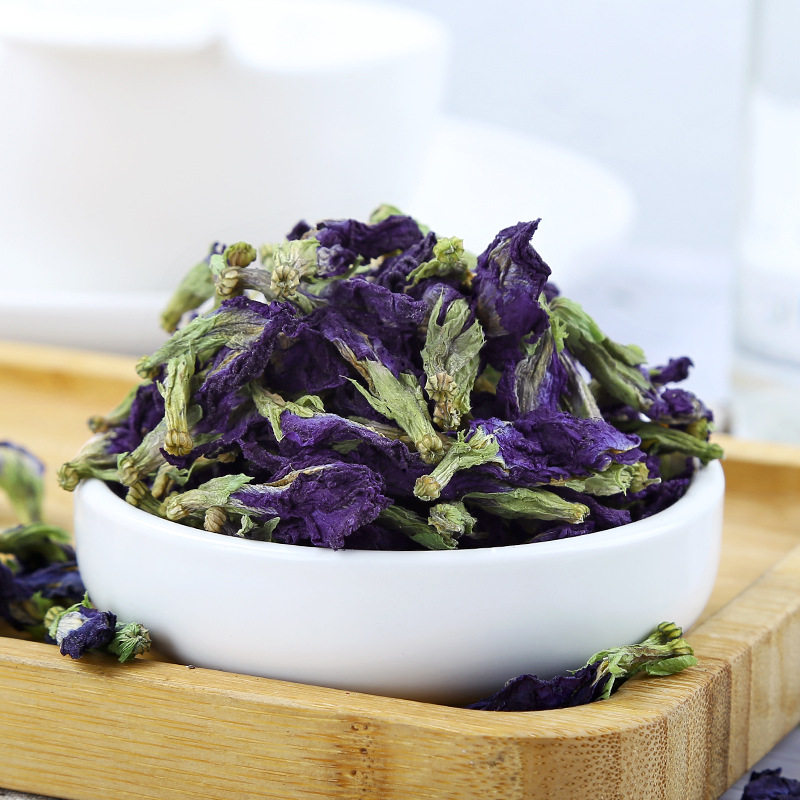厂家蓝蝴蝶蝶豆花干花新货整箱散装蝴蝶兰蓝蝶花粉农产品