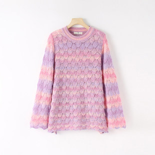 妮妮推荐 常规秋季 套头百搭宽松型毛针织衫 25155 女装