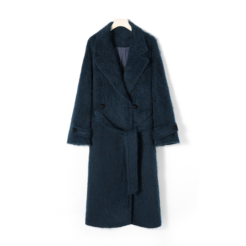 【程粉专享】经典轻奢大牌秋冬纯色拉绒女装大衣885177