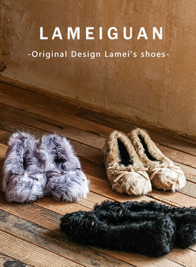 复古蝴蝶结羊羔毛平底浅口单鞋女外穿2025秋冬新款圆头加绒芭蕾鞋