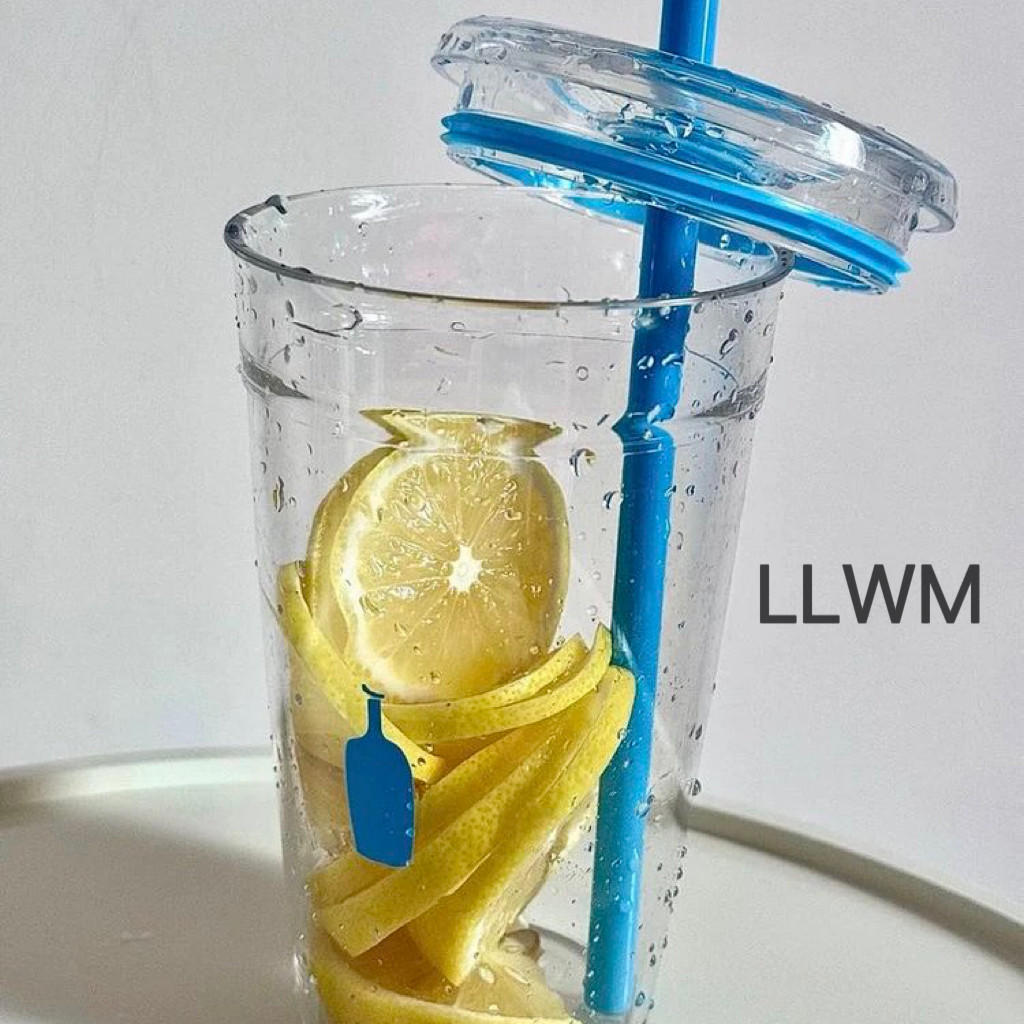美国进口Tritan材质蓝瓶子冷杯