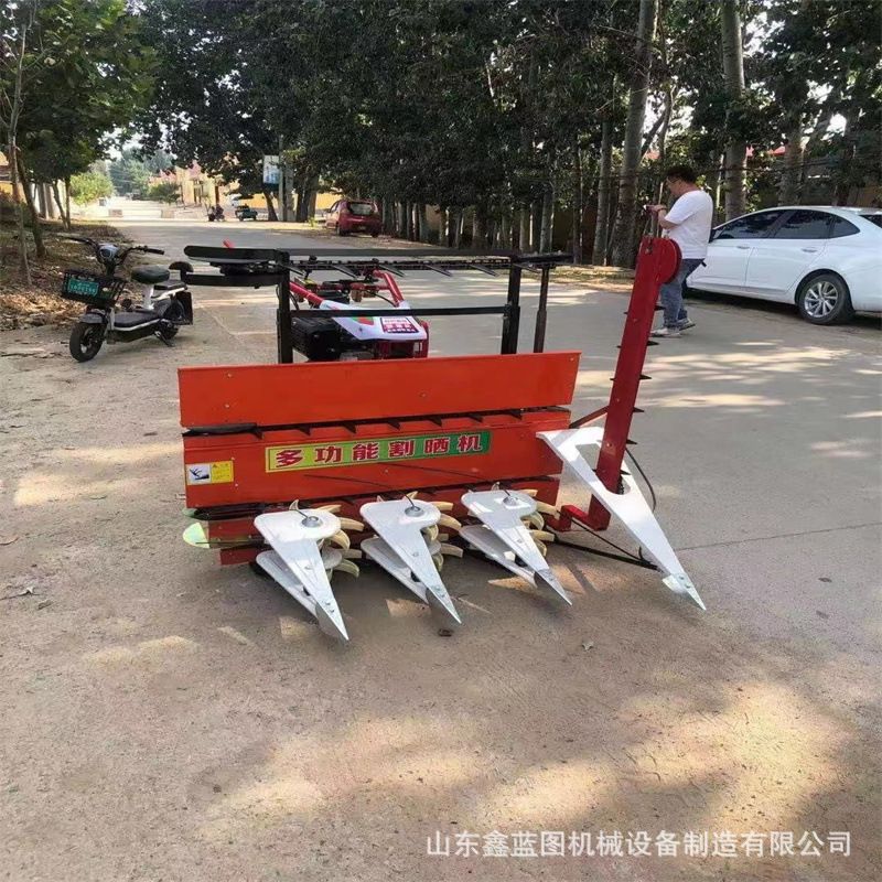 玉米秸秆收割放片机 农用汽油自走式割晒机 辣椒大豆秸秆收割机