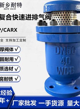 复合高速排气阀carx源头厂家生产铸钢复合进排气阀双口复合排气阀