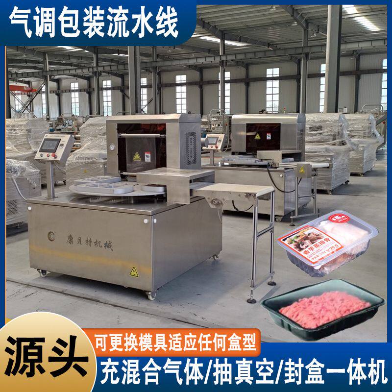 气调包装机  羊杂汤连续封碗机 生鲜真空充气包装设备送货到家