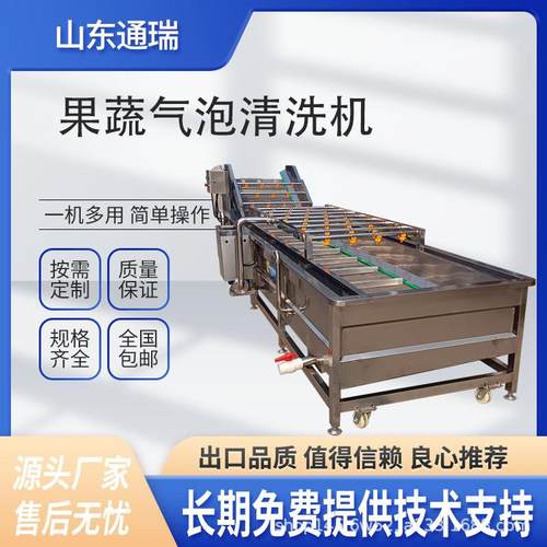 商用全自动果蔬清洗机气泡式喷淋豆角清洗机韭菜气泡清洗机大型