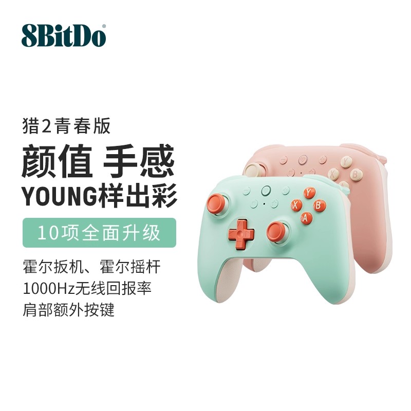 八位堂猎户座青春版游戏手柄Windows10 pc电脑Steam树莓派安卓手机有线2.4G无线通用 艾尔登法环地平线45赛车