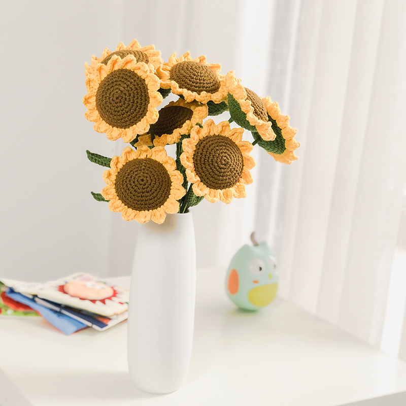 手工向日葵成品花束高中毕业礼物