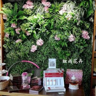 仿真植物墙背景墙绿植墙门头装饰挂墙上的花墙室内绿化塑料草皮墙