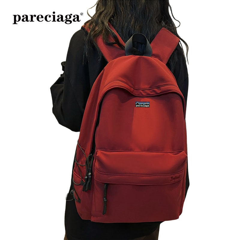 巴塔正品pareciaga韩版高中港风潮校园背包超火简约大容量双肩包