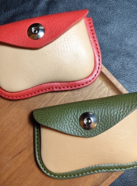 手工皮具挂件真皮包挂件高级感卡包证件包