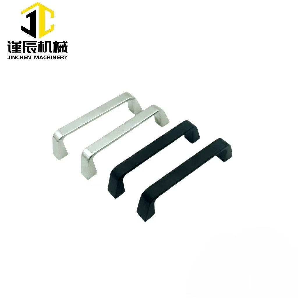 XAC16-L90 XAC17-L90锌合金把手孔距90镀亮铬/黑色工业方形门拉手