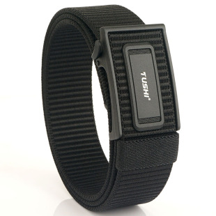 带中年休闲内穿帆布皮带 尼龙编织裤 新款 3.8cm自动扣腰带加厚男士