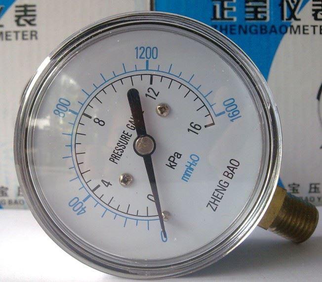 YE60 16Kpa膜盒压力表微压表上海正宝压力表厂-封面