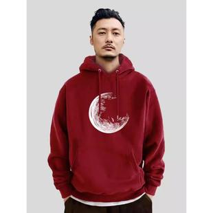 秋冬加绒情侣新年衣服 BIAS本命年红色连帽卫衣男士 潮牌it neith