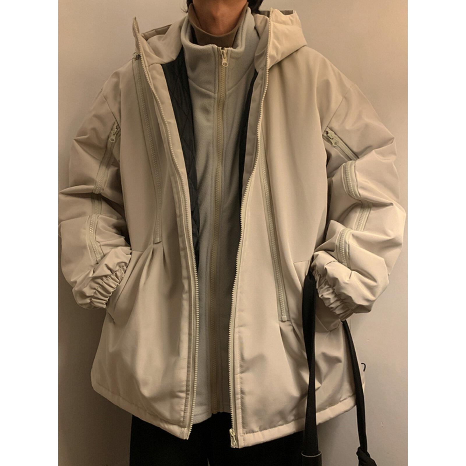 【美式覆古】Ander Jurnal摇粒绒棉服春秋两件套古风中衣防风连帽